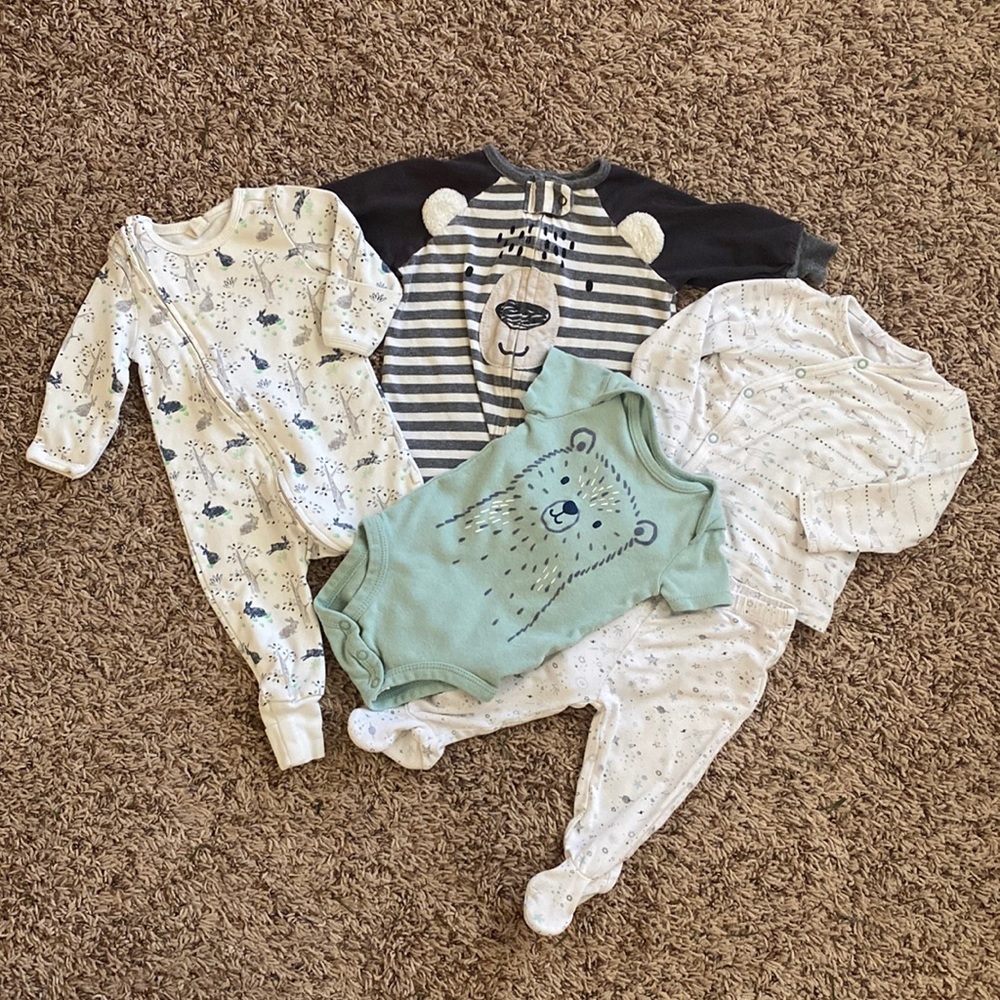 Gender neutral/Baby Boy’s woodland bear pjs
